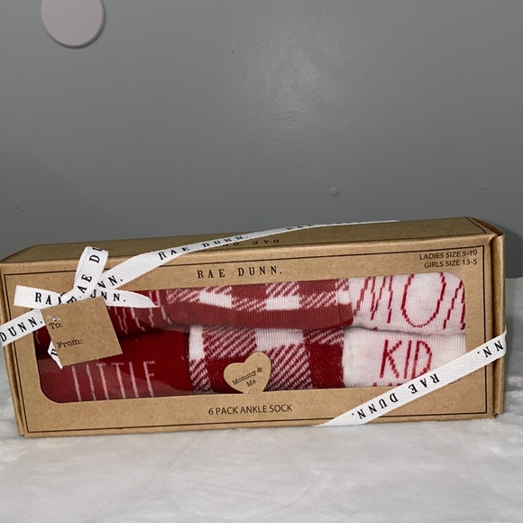 ❤️RAE DUNN Ankle Socks 6 pack Mommy and Me set